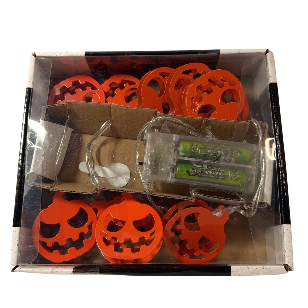 Halloween String lights. Jack-O-Lantern. 65" Indoor Only.